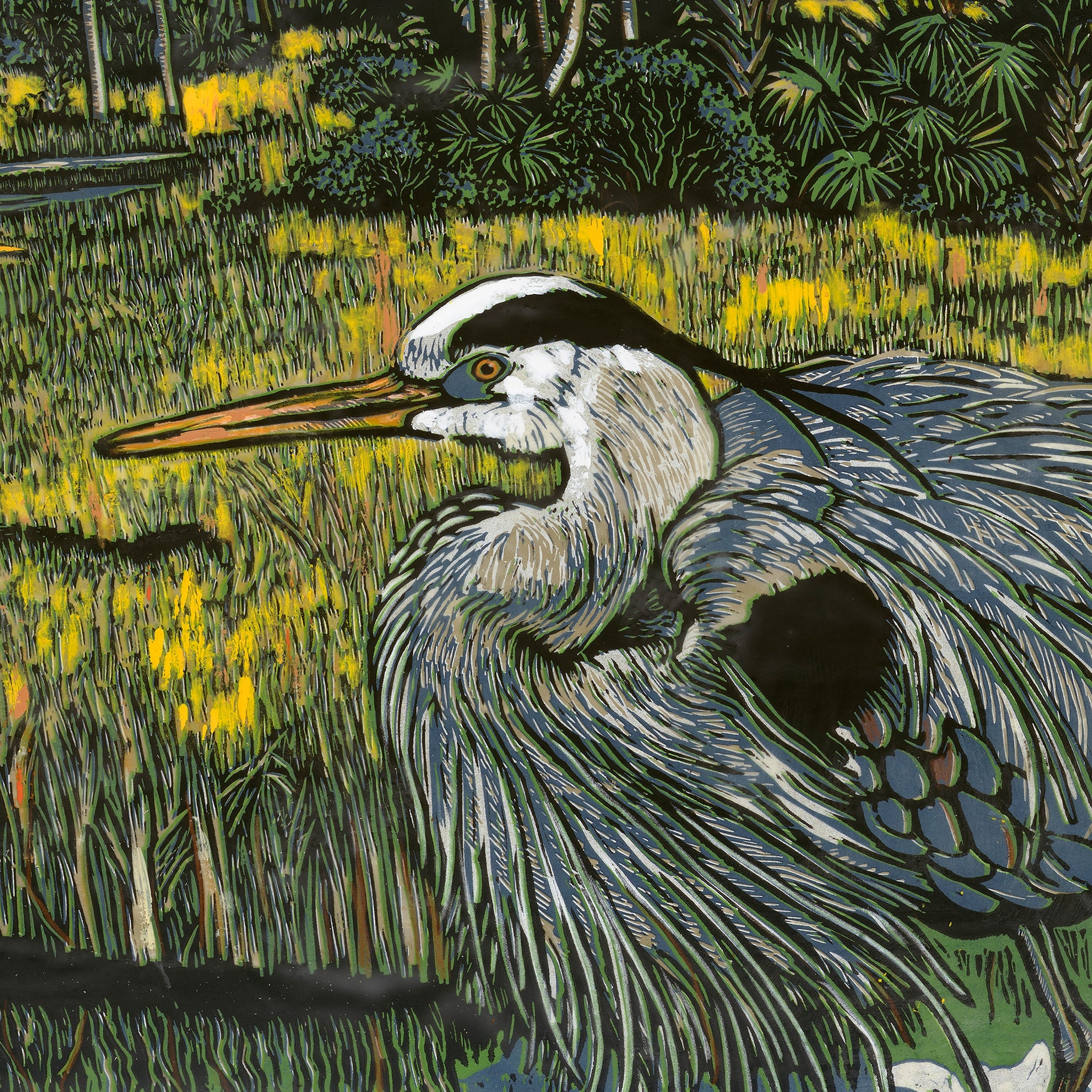 Marsh Life II - Fine Art Print - Leslie Peebles, Print Maker